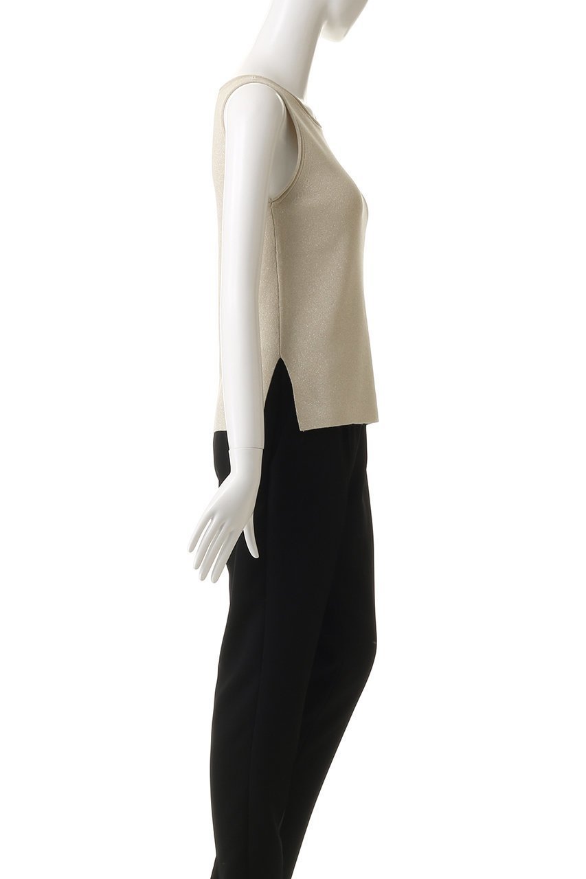 【ランバン オン ブルー/LANVIN en Bleu】のラメノースリーブニット 人気、トレンドファッション・服の通販 founy(ファニー) 　ファッション　Fashion　レディースファッション　Fashion for Women　トップス・カットソー　Cut & Sew Tops　ニット　Knit Tops & Sweaters　キャミソール&ノースリーブ　Camisoles & Sleeveless Tops　カジュアルプルオーバー・ニットトップス　Pullovers & Knit Tops / Casual Pullovers　2026年　2026　インナー　Innerwear　シンプル　Simple, Minimal　スリット　Slit, Slit Detail　デコルテ　Décolleté, Neckline　ノースリーブ　Sleeveless, No-Sleeve　夏　Summer　春　Spring　S/S・春夏　SS, Spring/Summer, Warm Season　other-3|ID: prp329100004814651 ipo3291000000035708976