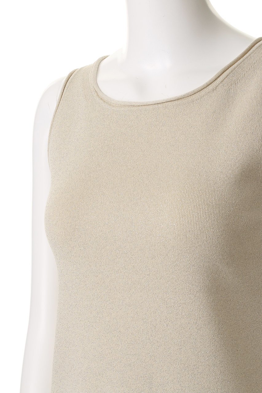 【ランバン オン ブルー/LANVIN en Bleu】のラメノースリーブニット 人気、トレンドファッション・服の通販 founy(ファニー) 　ファッション　Fashion　レディースファッション　Fashion for Women　トップス・カットソー　Cut & Sew Tops　ニット　Knit Tops & Sweaters　キャミソール&ノースリーブ　Camisoles & Sleeveless Tops　カジュアルプルオーバー・ニットトップス　Pullovers & Knit Tops / Casual Pullovers　2026年　2026　インナー　Innerwear　シンプル　Simple, Minimal　スリット　Slit, Slit Detail　デコルテ　Décolleté, Neckline　ノースリーブ　Sleeveless, No-Sleeve　夏　Summer　春　Spring　S/S・春夏　SS, Spring/Summer, Warm Season　other-5|ID: prp329100004814651 ipo3291000000035708979