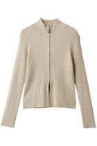 【ランバン オン ブルー/LANVIN en Bleu】のラメジップアップリブニット ベージュ|ID:prp329100004814652