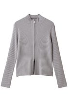 【ランバン オン ブルー/LANVIN en Bleu】のラメジップアップリブニット グレー|ID:prp329100004814652