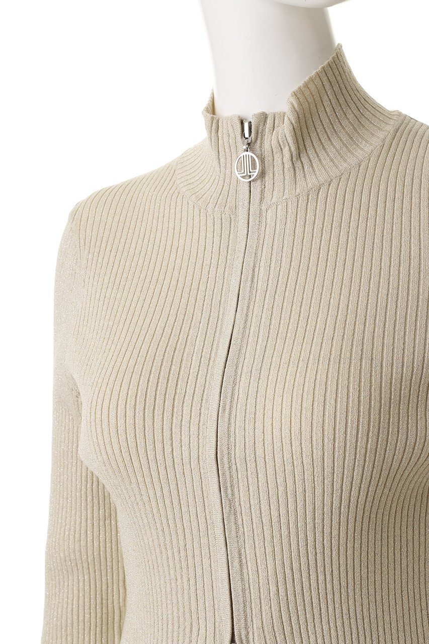 【ランバン オン ブルー/LANVIN en Bleu】のラメジップアップリブニット 人気、トレンドファッション・服の通販 founy(ファニー) 　ファッション　Fashion　レディースファッション　Fashion for Women　トップス・カットソー　Cut & Sew Tops　ニット　Knit Tops & Sweaters　カジュアルプルオーバー・ニットトップス　Pullovers & Knit Tops / Casual Pullovers　2026年　2026　コンパクト　Compact, Small Size　ジップアップ　Zip-Up, Full Zip　スポーティ　Sporty, Casual Athletic　スリーブ　Sleeve, Long Sleeve / Short Sleeve　フィット　Fit, Slim Fit　リブニット　Rib Knit, Ribbed Knit　ロング　Long, Long-Length　夏　Summer　春　Spring　S/S・春夏　SS, Spring/Summer, Warm Season　other-5|ID: prp329100004814652 ipo3291000000035696353