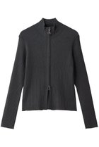 【ランバン オン ブルー/LANVIN en Bleu】のラメジップアップリブニット チャコールグレー|ID: prp329100004814652 ipo3291000000036016586