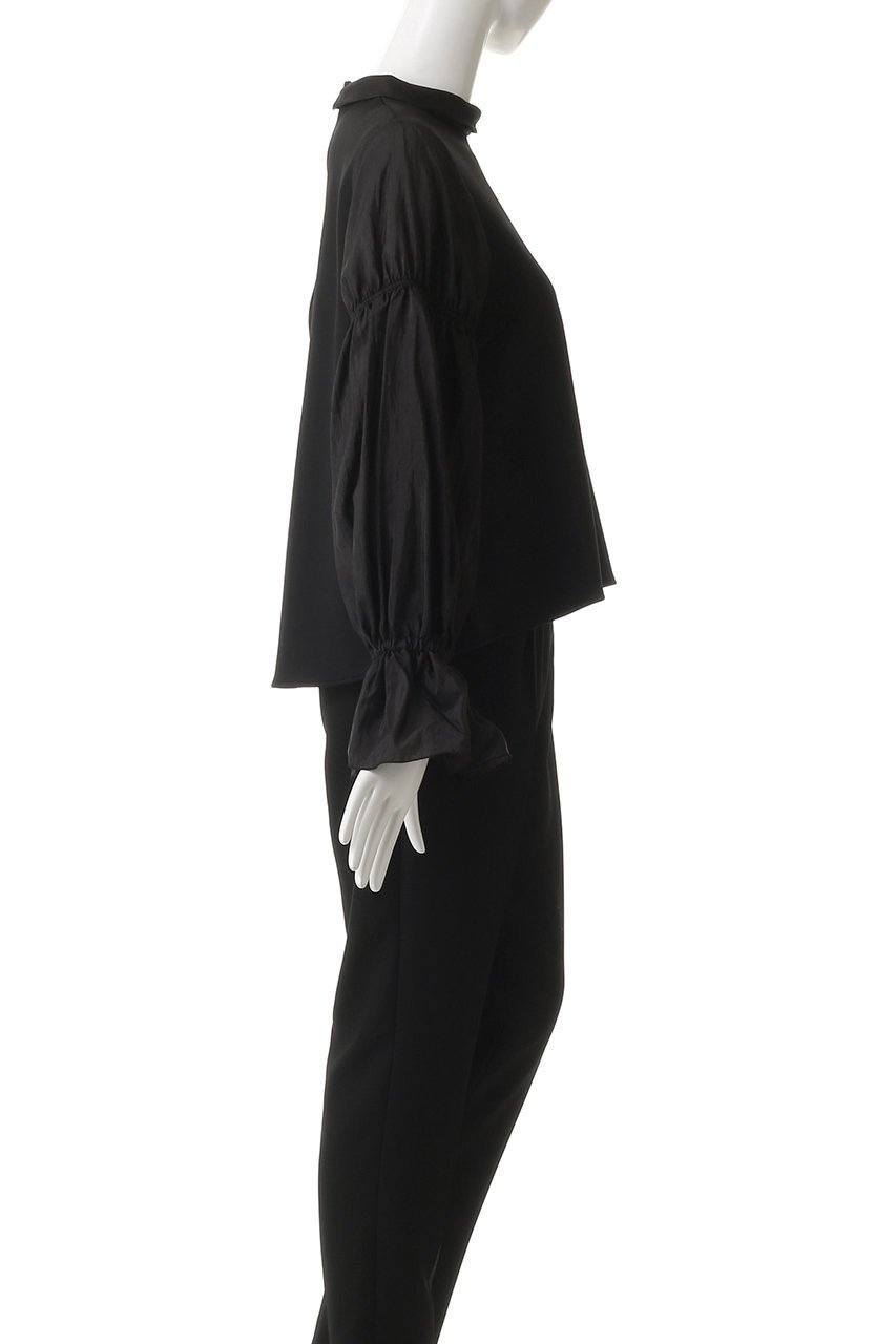 【ランバン オン ブルー/LANVIN en Bleu】のギャザースリーブコンビカットソー 人気、トレンドファッション・服の通販 founy(ファニー) 　ファッション　Fashion　レディースファッション　Fashion for Women　トップス・カットソー　Cut & Sew Tops　シャツ・ブラウス・オフィスカジュアル　Elegant Blouses & Button-Ups　ロングTシャツ・Tシャツ　Longline T-Shirts & Tees　カットソー・ベーシックTシャツ　Cut-and-Sewn Tops / Stretch Tees & Basics　2026年　2026　カットソー　Cut and Sewn Top　ギャザー　Gathered, Ruffled　シンプル　Simple, Minimal　スタンド　Stand Collar, Upright Stand　スリーブ　Sleeve, Long Sleeve / Short Sleeve　マニッシュ　Mannish, Boyish　ロング　Long, Long-Length　夏　Summer　春　Spring　S/S・春夏　SS, Spring/Summer, Warm Season　other-3|ID: prp329100004814653 ipo3291000000034968805