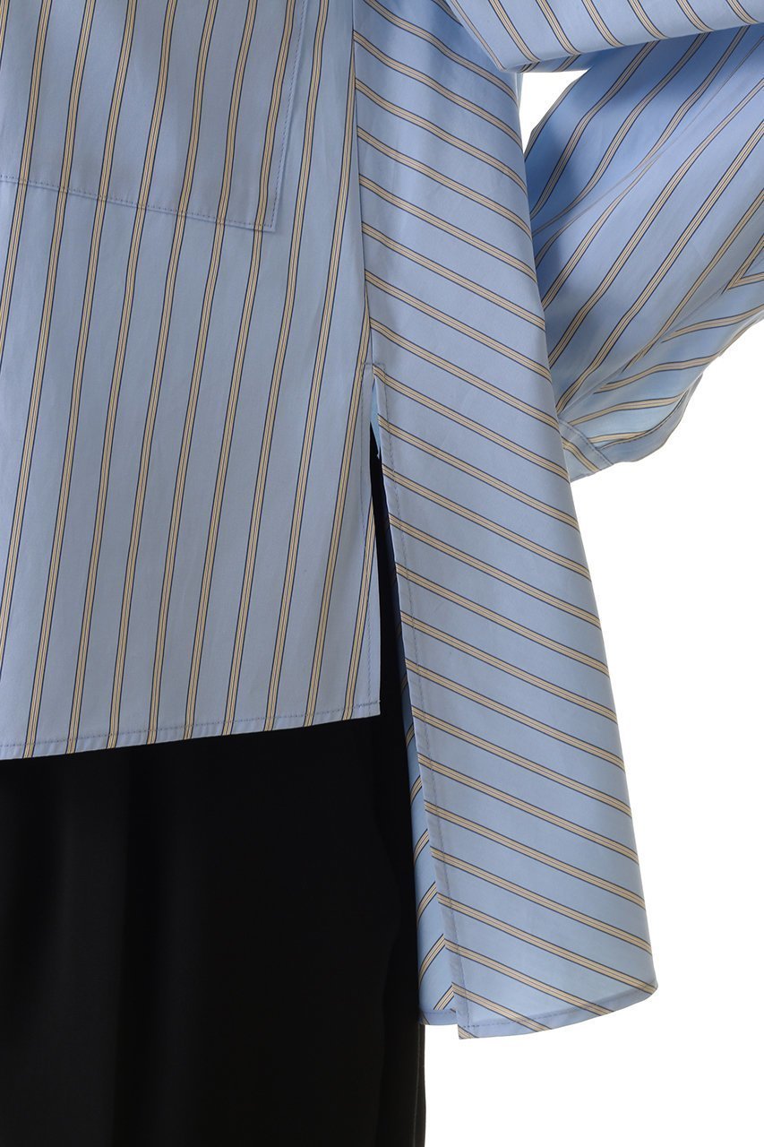 【ランバン オン ブルー/LANVIN en Bleu】のTHOMAS MASONフレアシャツ 人気、トレンドファッション・服の通販 founy(ファニー) 　ファッション　Fashion　レディースファッション　Fashion for Women　トップス・カットソー　Cut & Sew Tops　シャツ・ブラウス・オフィスカジュアル　Elegant Blouses & Button-Ups　2026年　2026　アシンメトリー　Asymmetrical Style　スリーブ　Sleeve, Long Sleeve / Short Sleeve　フレア　Flare, Flared　ロング　Long, Long-Length　夏　Summer　春　Spring　S/S・春夏　SS, Spring/Summer, Warm Season　other-6|ID: prp329100004814655 ipo3291000000034968859