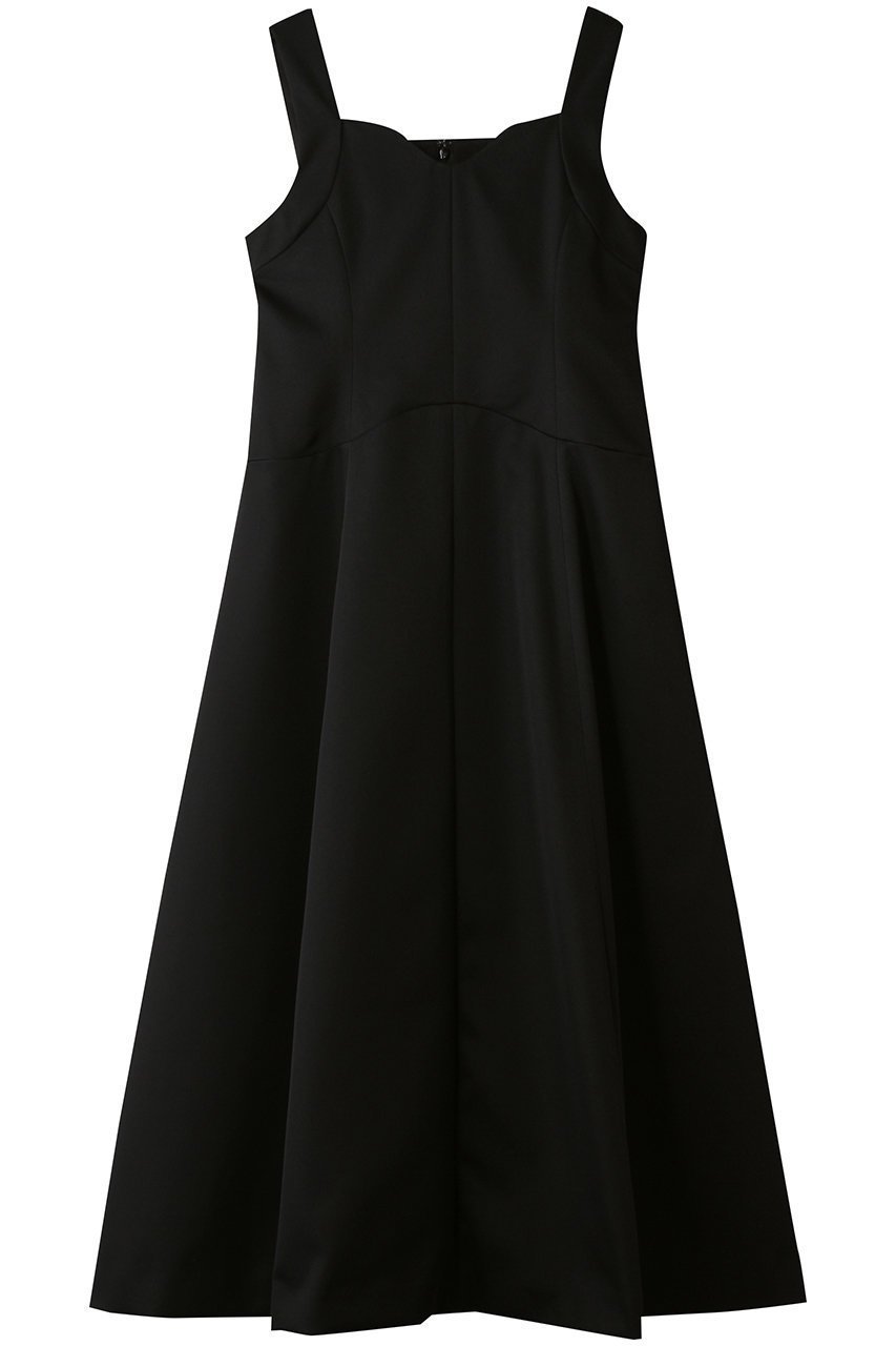 【ランバン オン ブルー/LANVIN en Bleu】のマットサテンフレアワンピース インテリア・キッズ・メンズ・レディースファッション・服の通販 founy(ファニー) 　ファッション　Fashion　レディースファッション　Fashion for Women　ワンピース　Dresses　チュニック　Tunic Tops & Dresses　2026年　2026　オケージョン　Occasion Wear　サテン　Satin, Glossy Fabric　チュニック　Tunic, Long Top　フィット　Fit, Slim Fit　フレア　Flare, Flared　ロング　Long, Long-Length　エレガント 上品　Elegant　夏　Summer　春　Spring　S/S・春夏　SS, Spring/Summer, Warm Season　ブラック|ID: prp329100004814660 ipo3291000000034968980