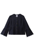 【ランバン オン ブルー/LANVIN en Bleu】のデニムペプラムジャケット ネイビー|ID: prp329100004814661 ipo3291000000035944195