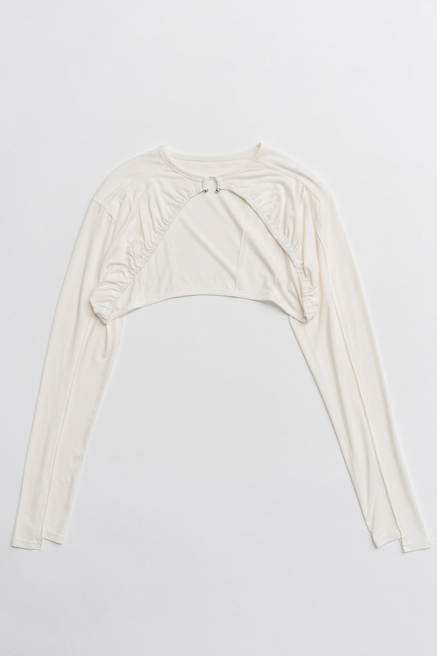 【メゾンスペシャル/MAISON SPECIAL】のPiercing Ring Short Bolero/ピアスリングショートボレロ インテリア・キッズ・メンズ・レディースファッション・服の通販 founy(ファニー) 　ファッション　Fashion　レディースファッション　Fashion for Women　アウター　Coat / Outerwear Collection　ボレロ・ショート丈ジャケット / ドレス羽織りに　Boleros & Short Jackets　ストール　Soft & Warm Scarves　マフラー・スヌード / 冬小物の定番　Scarves & Mufflers　ジュエリー　Jewelry　ファッションリング　Fashion Rings　2026年　2026　キャミソール　Camisole, Spaghetti Strap Top　ショート　Short, Short Length　ストール　Stole, Wrap　ボレロ　Bolero, Short Cardigan　マフラー　Scarf, Muffler　夏　Summer　旅行　Travel　春　Spring　S/S・春夏　SS, Spring/Summer, Warm Season　羽織　Haori, Light Jacket　WHT(ホワイト)|ID: prp329100004814670 ipo3291000000034969074