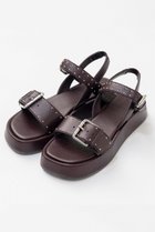 【メゾンスペシャル/MAISON SPECIAL】のStudded Wide Belt Sandals/スタッズワイドベルトサンダル BRD(ボルドー)|ID: prp329100004814678 ipo3291000000034969142