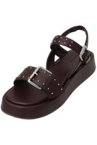 【メゾンスペシャル/MAISON SPECIAL】のStudded Wide Belt Sandals/スタッズワイドベルトサンダル BRD(ボルドー)|ID: prp329100004814678 ipo3291000000036779881