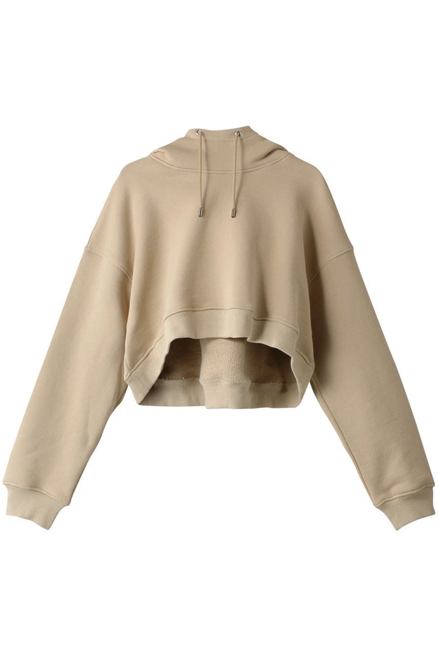 【ミディウミソリッド/MIDIUMISOLID】のフード付きショートプルオーバー インテリア・キッズ・メンズ・レディースファッション・服の通販 founy(ファニー) 　ファッション　Fashion　レディースファッション　Fashion for Women　トップス・カットソー　Cut & Sew Tops　シャツ・ブラウス・オフィスカジュアル　Elegant Blouses & Button-Ups　レディースパーカー・カジュアルフーディー　Casual Hoodies & Sweatshirts　ロングTシャツ・Tシャツ　Longline T-Shirts & Tees　カジュアルプルオーバー・ニットトップス　Pullovers & Knit Tops / Casual Pullovers　スウェット・クルーネックトップス　Sweatshirts & Crewnecks / Relaxed Fit Sweat Tops　カットソー・ベーシックTシャツ　Cut-and-Sewn Tops / Stretch Tees & Basics　ショート　Short, Short Length　シンプル　Simple, Minimal　トレンド　Trend, Trending Now　ベージュ|ID: prp329100004814680 ipo3291000000034969223