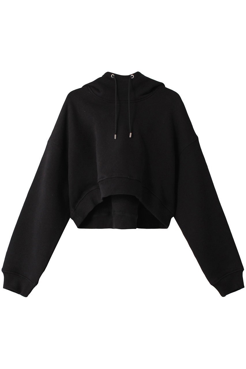 【ミディウミソリッド/MIDIUMISOLID】のフード付きショートプルオーバー インテリア・キッズ・メンズ・レディースファッション・服の通販 founy(ファニー) 　ファッション　Fashion　レディースファッション　Fashion for Women　トップス・カットソー　Cut & Sew Tops　シャツ・ブラウス・オフィスカジュアル　Elegant Blouses & Button-Ups　レディースパーカー・カジュアルフーディー　Casual Hoodies & Sweatshirts　ロングTシャツ・Tシャツ　Longline T-Shirts & Tees　カジュアルプルオーバー・ニットトップス　Pullovers & Knit Tops / Casual Pullovers　スウェット・クルーネックトップス　Sweatshirts & Crewnecks / Relaxed Fit Sweat Tops　カットソー・ベーシックTシャツ　Cut-and-Sewn Tops / Stretch Tees & Basics　ショート　Short, Short Length　シンプル　Simple, Minimal　トレンド　Trend, Trending Now　ブラック|ID: prp329100004814680 ipo3291000000034969224