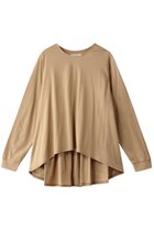 【ミディウミソリッド/MIDIUMISOLID】のcrew neck A line PO/プルオーバー 人気、トレンドファッション・服の通販 founy(ファニー) ファッション Fashion レディースファッション Fashion for Women トップス・カットソー Cut & Sew Tops シャツ・ブラウス・オフィスカジュアル Elegant Blouses & Button-Ups ロングTシャツ・Tシャツ Longline T-Shirts & Tees カジュアルプルオーバー・ニットトップス Pullovers & Knit Tops / Casual Pullovers カットソー・ベーシックTシャツ Cut-and-Sewn Tops / Stretch Tees & Basics ギャザー Gathered, Ruffled スリーブ Sleeve, Long Sleeve / Short Sleeve フレア Flare, Flared ロング Long, Long-Length 長袖 Long Sleeve, Full Sleeve thumbnail ベージュ|ID: prp329100004814686 ipo3291000000034969325