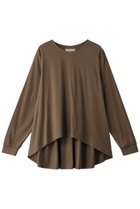 【ミディウミソリッド/MIDIUMISOLID】のcrew neck A line PO/プルオーバー 人気、トレンドファッション・服の通販 founy(ファニー) ファッション Fashion レディースファッション Fashion for Women トップス・カットソー Cut & Sew Tops シャツ・ブラウス・オフィスカジュアル Elegant Blouses & Button-Ups ロングTシャツ・Tシャツ Longline T-Shirts & Tees カジュアルプルオーバー・ニットトップス Pullovers & Knit Tops / Casual Pullovers カットソー・ベーシックTシャツ Cut-and-Sewn Tops / Stretch Tees & Basics ギャザー Gathered, Ruffled スリーブ Sleeve, Long Sleeve / Short Sleeve フレア Flare, Flared ロング Long, Long-Length 長袖 Long Sleeve, Full Sleeve thumbnail ブラウン|ID: prp329100004814686 ipo3291000000034969326