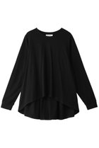 【ミディウミソリッド/MIDIUMISOLID】のcrew neck A line PO/プルオーバー 人気、トレンドファッション・服の通販 founy(ファニー) ファッション Fashion レディースファッション Fashion for Women トップス・カットソー Cut & Sew Tops シャツ・ブラウス・オフィスカジュアル Elegant Blouses & Button-Ups ロングTシャツ・Tシャツ Longline T-Shirts & Tees カジュアルプルオーバー・ニットトップス Pullovers & Knit Tops / Casual Pullovers カットソー・ベーシックTシャツ Cut-and-Sewn Tops / Stretch Tees & Basics ギャザー Gathered, Ruffled スリーブ Sleeve, Long Sleeve / Short Sleeve フレア Flare, Flared ロング Long, Long-Length 長袖 Long Sleeve, Full Sleeve thumbnail ブラック|ID: prp329100004814686 ipo3291000000034969327