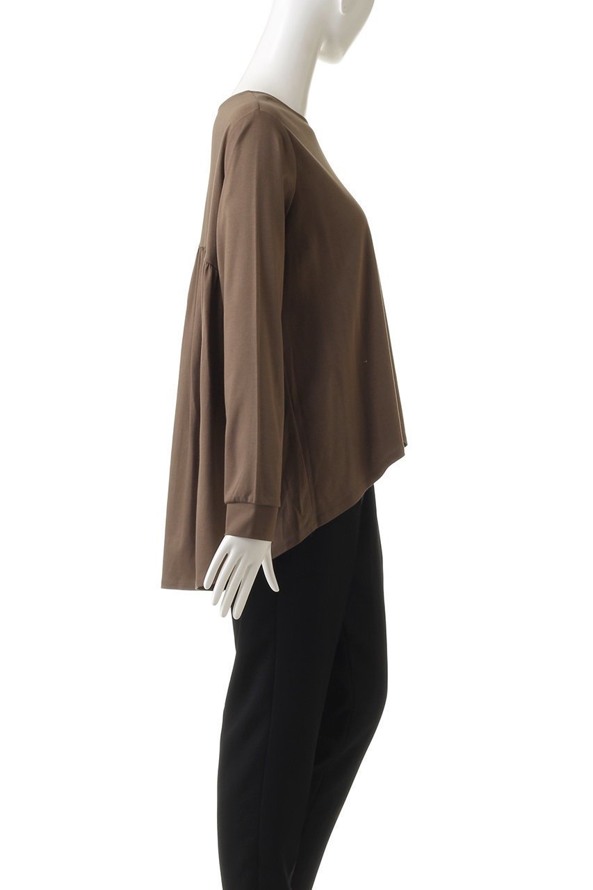 【ミディウミソリッド/MIDIUMISOLID】のcrew neck A line PO/プルオーバー 人気、トレンドファッション・服の通販 founy(ファニー) 　ファッション　Fashion　レディースファッション　Fashion for Women　トップス・カットソー　Cut & Sew Tops　シャツ・ブラウス・オフィスカジュアル　Elegant Blouses & Button-Ups　ロングTシャツ・Tシャツ　Longline T-Shirts & Tees　カジュアルプルオーバー・ニットトップス　Pullovers & Knit Tops / Casual Pullovers　カットソー・ベーシックTシャツ　Cut-and-Sewn Tops / Stretch Tees & Basics　ギャザー　Gathered, Ruffled　スリーブ　Sleeve, Long Sleeve / Short Sleeve　フレア　Flare, Flared　ロング　Long, Long-Length　長袖　Long Sleeve, Full Sleeve　other-3|ID: prp329100004814686 ipo3291000000034969329