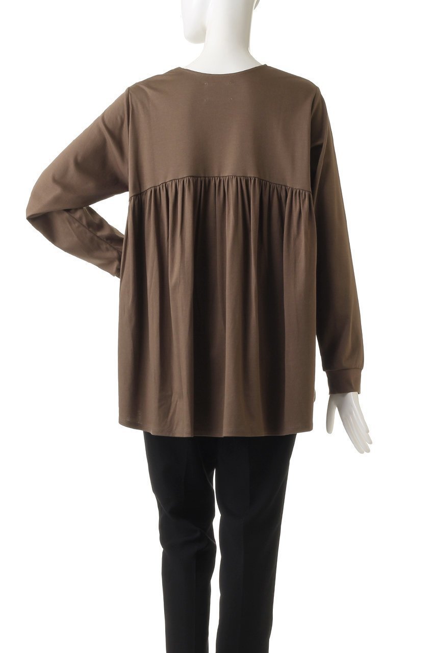 【ミディウミソリッド/MIDIUMISOLID】のcrew neck A line PO/プルオーバー 人気、トレンドファッション・服の通販 founy(ファニー) 　ファッション　Fashion　レディースファッション　Fashion for Women　トップス・カットソー　Cut & Sew Tops　シャツ・ブラウス・オフィスカジュアル　Elegant Blouses & Button-Ups　ロングTシャツ・Tシャツ　Longline T-Shirts & Tees　カジュアルプルオーバー・ニットトップス　Pullovers & Knit Tops / Casual Pullovers　カットソー・ベーシックTシャツ　Cut-and-Sewn Tops / Stretch Tees & Basics　ギャザー　Gathered, Ruffled　スリーブ　Sleeve, Long Sleeve / Short Sleeve　フレア　Flare, Flared　ロング　Long, Long-Length　長袖　Long Sleeve, Full Sleeve　other-4|ID: prp329100004814686 ipo3291000000034969330