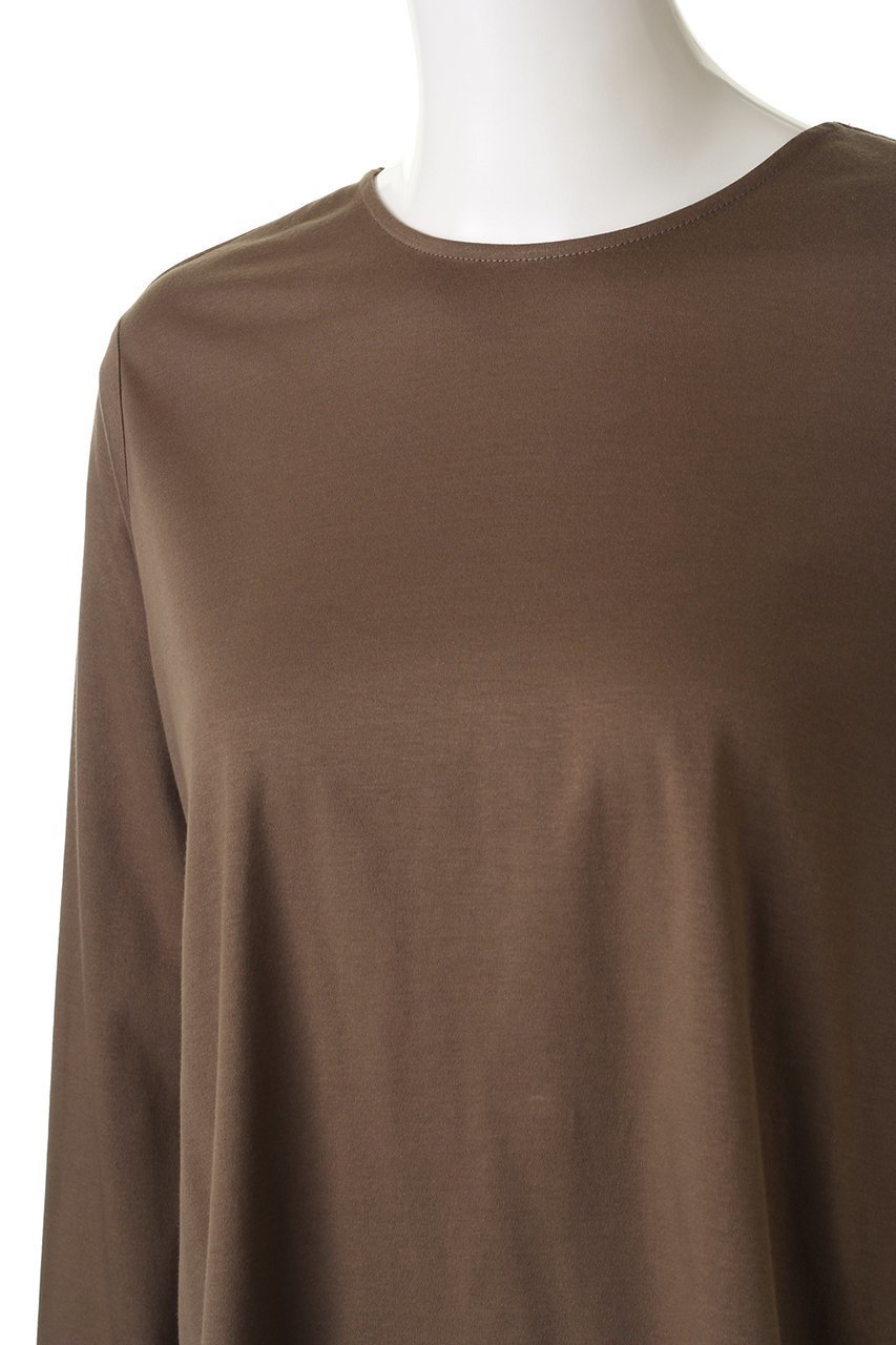 【ミディウミソリッド/MIDIUMISOLID】のcrew neck A line PO/プルオーバー 人気、トレンドファッション・服の通販 founy(ファニー) 　ファッション　Fashion　レディースファッション　Fashion for Women　トップス・カットソー　Cut & Sew Tops　シャツ・ブラウス・オフィスカジュアル　Elegant Blouses & Button-Ups　ロングTシャツ・Tシャツ　Longline T-Shirts & Tees　カジュアルプルオーバー・ニットトップス　Pullovers & Knit Tops / Casual Pullovers　カットソー・ベーシックTシャツ　Cut-and-Sewn Tops / Stretch Tees & Basics　ギャザー　Gathered, Ruffled　スリーブ　Sleeve, Long Sleeve / Short Sleeve　フレア　Flare, Flared　ロング　Long, Long-Length　長袖　Long Sleeve, Full Sleeve　other-5|ID: prp329100004814686 ipo3291000000034969331