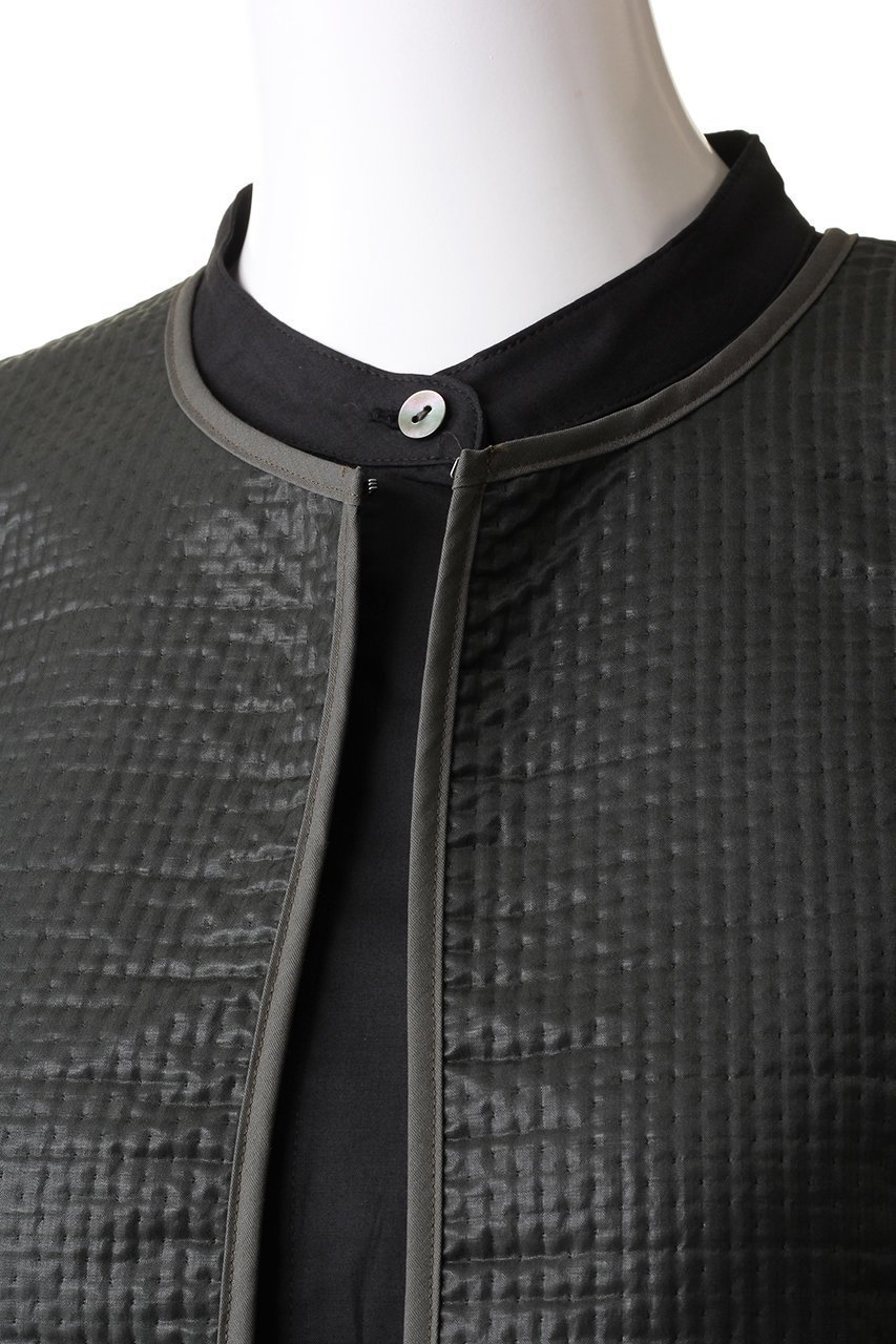 【ミディウミソリッド/MIDIUMISOLID】のlong shirt OP with vest ベスト 人気、トレンドファッション・服の通販 founy(ファニー) 　ファッション　Fashion　レディースファッション　Fashion for Women　アウター　Coat / Outerwear Collection　ワンピース　Dresses　チュニック　Tunic Tops & Dresses　コンパクト　Compact, Small Size　シンプル　Simple, Minimal　スタンド　Stand Collar, Upright Stand　チュニック　Tunic, Long Top　フレア　Flare, Flared　ベスト　Vest, Waistcoat　ロング　Long, Long-Length　エレガント 上品　Elegant　other-6|ID: prp329100004814693 ipo3291000000034969496