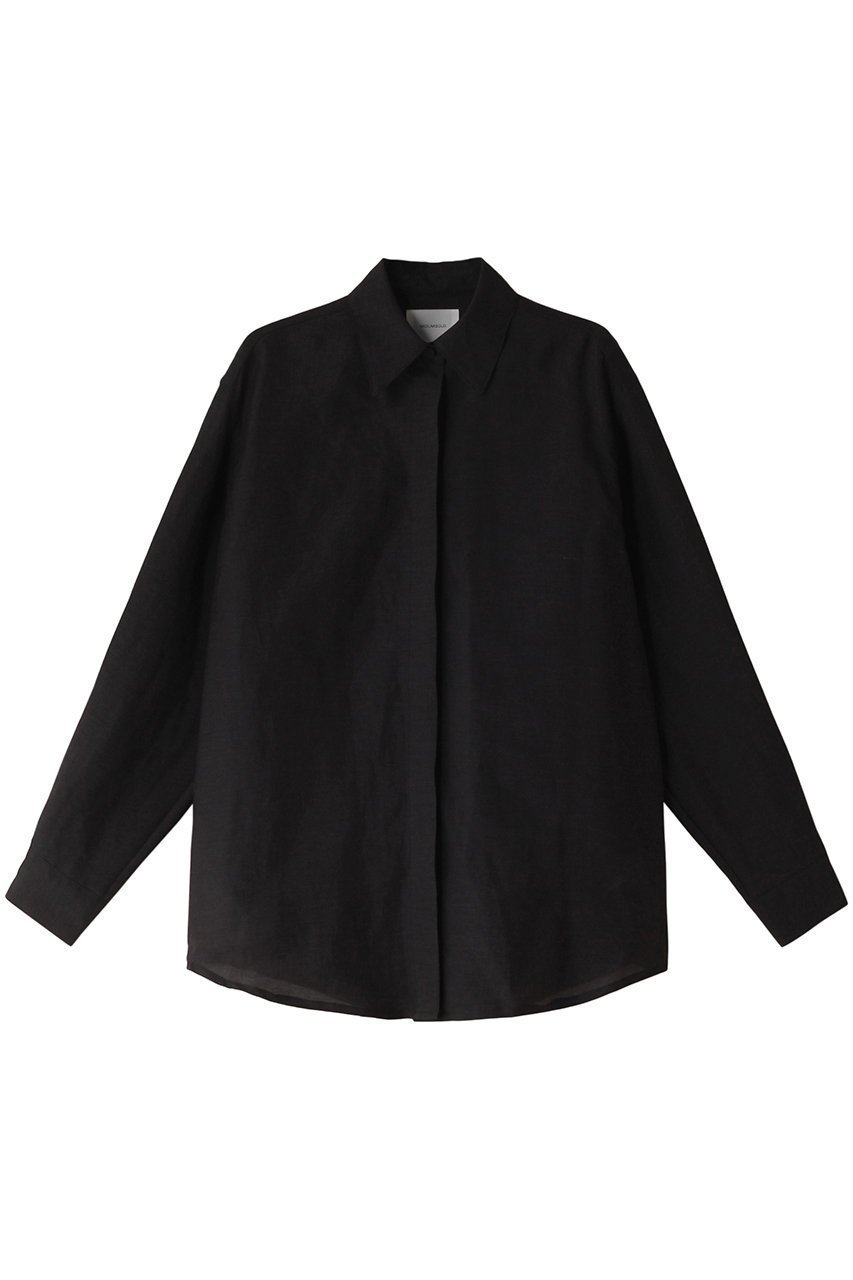 【ミディウミソリッド/MIDIUMISOLID】のlight shirt シャツ インテリア・キッズ・メンズ・レディースファッション・服の通販 founy(ファニー) 　ファッション　Fashion　レディースファッション　Fashion for Women　トップス・カットソー　Cut & Sew Tops　シャツ・ブラウス・オフィスカジュアル　Elegant Blouses & Button-Ups　ロングTシャツ・Tシャツ　Longline T-Shirts & Tees　シアー　Sheer, See-Through　シンプル　Simple, Minimal　スリーブ　Sleeve, Long Sleeve / Short Sleeve　リネン　Linen, Linen Fabric　ロング　Long, Long-Length　black|ID: prp329100004814700 ipo3291000000035696403