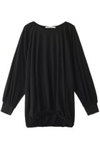 【ミディウミソリッド/MIDIUMISOLID】のシャーリングヘムクルーネックプルオーバー ブラック|ID: prp329100004814703 ipo3291000000034969649