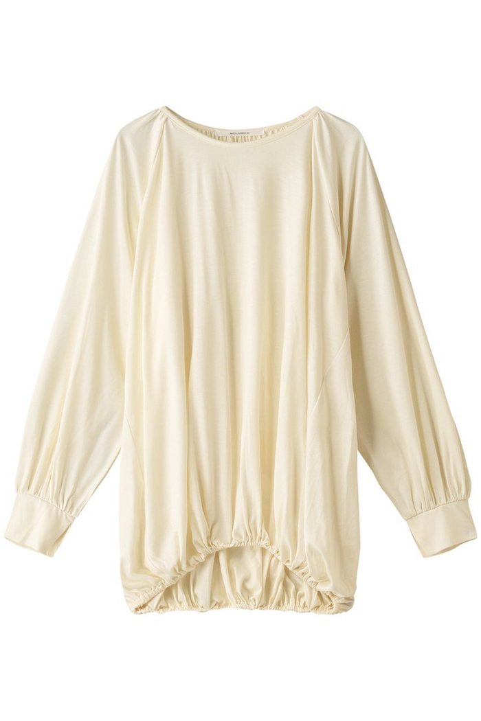 【ミディウミソリッド/MIDIUMISOLID】のシャーリングヘムクルーネックプルオーバー インテリア・キッズ・メンズ・レディースファッション・服の通販 founy(ファニー) https://founy.com/ ファッション Fashion レディースファッション Fashion for Women トップス・カットソー Cut & Sew Tops シャツ・ブラウス・オフィスカジュアル Elegant Blouses & Button-Ups カジュアルプルオーバー・ニットトップス Pullovers & Knit Tops / Casual Pullovers ギャザー Gathered, Ruffled シャーリング Shirring, Ruched シンプル Simple, Minimal スリーブ Sleeve, Long Sleeve / Short Sleeve ロング Long, Long-Length エレガント 上品 Elegant 無地 Plain, Solid Color |ID: prp329100004814703 ipo3291000000035510901