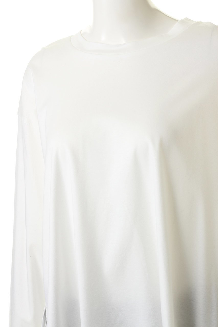 【ミディウミソリッド/MIDIUMISOLID】のクルーネックバックロングプルオーバー 人気、トレンドファッション・服の通販 founy(ファニー) 　ファッション　Fashion　レディースファッション　Fashion for Women　トップス・カットソー　Cut & Sew Tops　シャツ・ブラウス・オフィスカジュアル　Elegant Blouses & Button-Ups　カジュアルプルオーバー・ニットトップス　Pullovers & Knit Tops / Casual Pullovers　バッグ　Bags　とろみ　Fluid, Flowy Fabric　スリーブ　Sleeve, Long Sleeve / Short Sleeve　ロング　Long, Long-Length　other-5|ID: prp329100004814704 ipo3291000000035883125