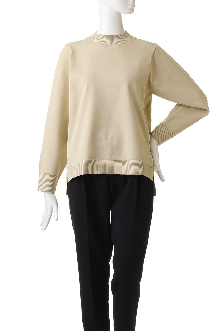 【ミディウミソリッド/MIDIUMISOLID】のmock neck PO プルオーバー 人気、トレンドファッション・服の通販 founy(ファニー) 　ファッション　Fashion　レディースファッション　Fashion for Women　トップス・カットソー　Cut & Sew Tops　ニット　Knit Tops & Sweaters　カジュアルプルオーバー・ニットトップス　Pullovers & Knit Tops / Casual Pullovers　シンプル　Simple, Minimal　スリット　Slit, Slit Detail　other-2|ID: prp329100004814705 ipo3291000000034969667