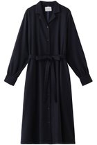 【ミディウミソリッド/MIDIUMISOLID】のopen collar shirts coat with belt/シャツコート ネイビー|ID: prp329100004814707 ipo3291000000035510915