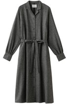 【ミディウミソリッド/MIDIUMISOLID】のopen collar shirts coat with belt/シャツコート チャコールグレー|ID: prp329100004814707 ipo3291000000035883129