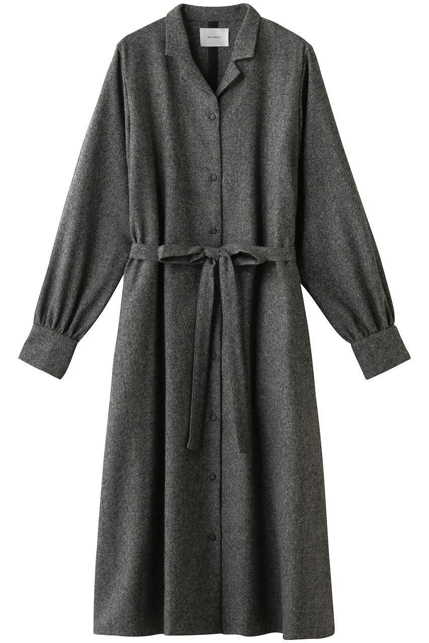【ミディウミソリッド/MIDIUMISOLID】のopen collar shirts coat with belt/シャツコート インテリア・キッズ・メンズ・レディースファッション・服の通販 founy(ファニー) 　ファッション　Fashion　レディースファッション　Fashion for Women　アウター　Coat / Outerwear Collection　コート・ロングコート・ピーコート　Long Coats, Peacoats & More　シンプル　Simple, Minimal　ロング　Long, Long-Length　秋　Autumn　チャコールグレー|ID: prp329100004814707 ipo3291000000035883129