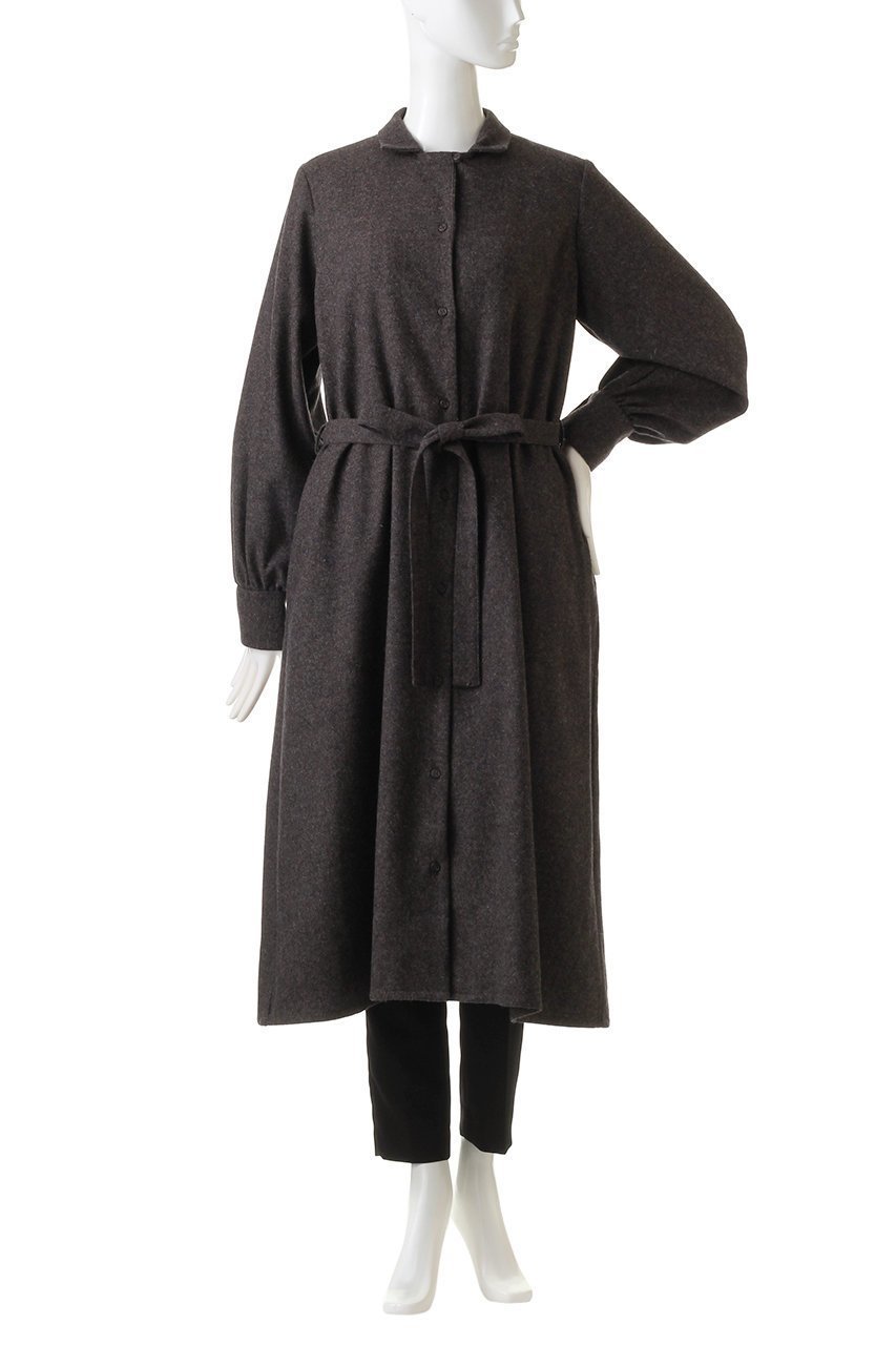 【ミディウミソリッド/MIDIUMISOLID】のopen collar shirts coat with belt/シャツコート 人気、トレンドファッション・服の通販 founy(ファニー) 　ファッション　Fashion　レディースファッション　Fashion for Women　アウター　Coat / Outerwear Collection　コート・ロングコート・ピーコート　Long Coats, Peacoats & More　シンプル　Simple, Minimal　ロング　Long, Long-Length　秋　Autumn　other-7|ID: prp329100004814707 ipo3291000000035883139