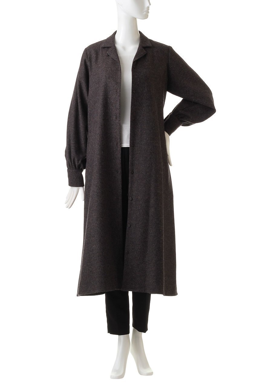 【ミディウミソリッド/MIDIUMISOLID】のopen collar shirts coat with belt/シャツコート 人気、トレンドファッション・服の通販 founy(ファニー) 　ファッション　Fashion　レディースファッション　Fashion for Women　アウター　Coat / Outerwear Collection　コート・ロングコート・ピーコート　Long Coats, Peacoats & More　シンプル　Simple, Minimal　ロング　Long, Long-Length　秋　Autumn　other-8|ID: prp329100004814707 ipo3291000000035883140