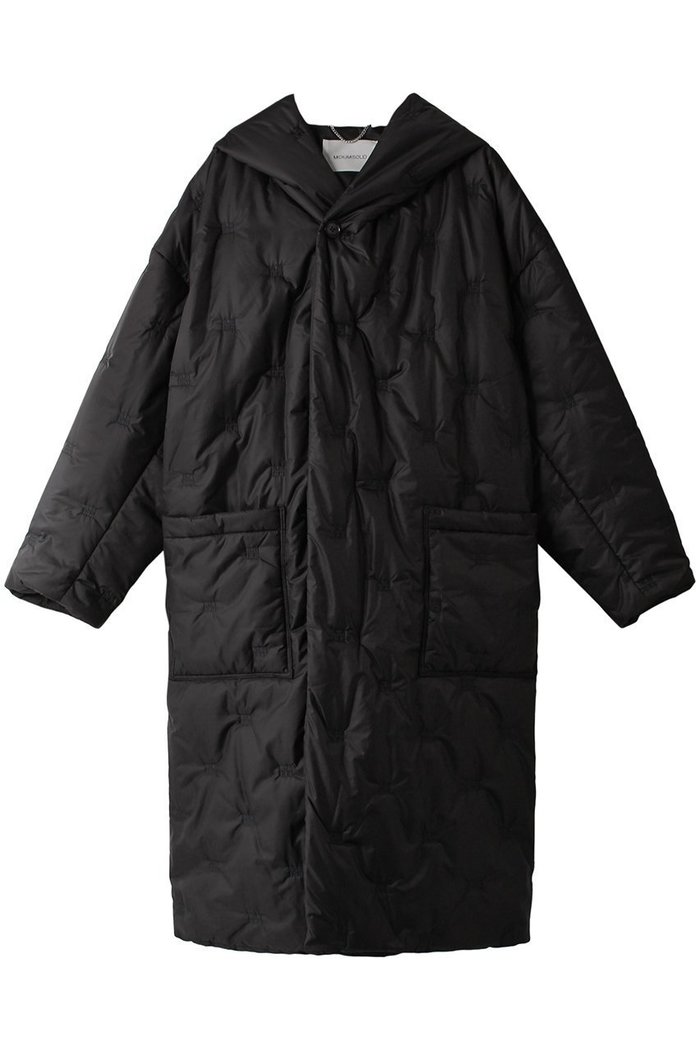 【ミディウミソリッド/MIDIUMISOLID】のlogo embroidery padding hooded coat コート インテリア・キッズ・メンズ・レディースファッション・服の通販 founy(ファニー) https://founy.com/ ファッション Fashion レディースファッション Fashion for Women アウター Coat / Outerwear Collection コート・ロングコート・ピーコート Long Coats, Peacoats & More シンプル Simple, Minimal ジップ Zip, Zipper ロング Long, Long-Length |ID: prp329100004814708 ipo3291000000035944243