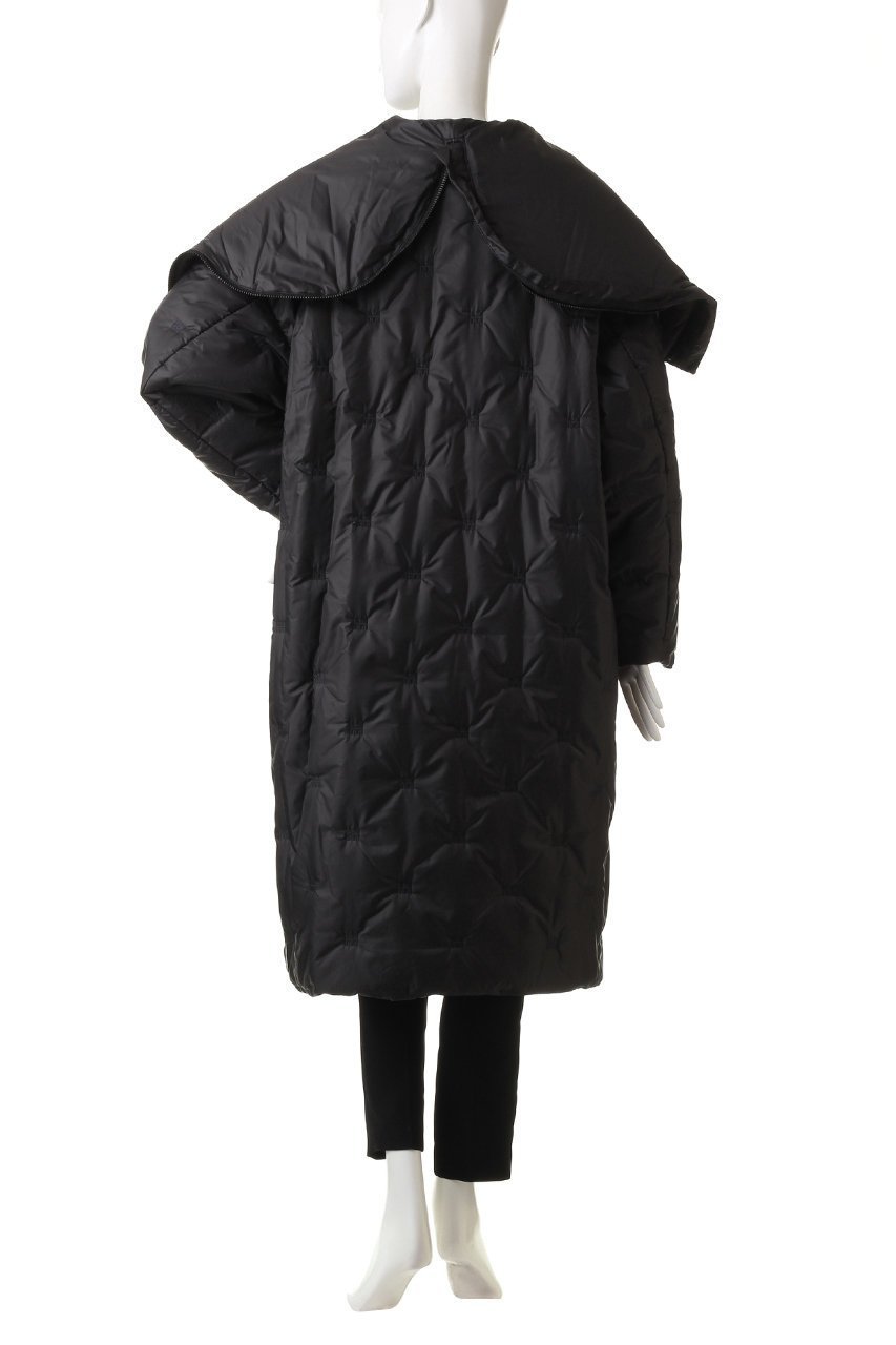 【ミディウミソリッド/MIDIUMISOLID】のlogo embroidery padding hooded coat コート 人気、トレンドファッション・服の通販 founy(ファニー) 　ファッション　Fashion　レディースファッション　Fashion for Women　アウター　Coat / Outerwear Collection　コート・ロングコート・ピーコート　Long Coats, Peacoats & More　シンプル　Simple, Minimal　ジップ　Zip, Zipper　ロング　Long, Long-Length　other-8|ID: prp329100004814708 ipo3291000000035944251