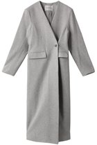 【ミディウミソリッド/MIDIUMISOLID】のノーカラーロングコート 人気、トレンドファッション・服の通販 founy(ファニー) ファッション Fashion レディースファッション Fashion for Women アウター Coat / Outerwear Collection コート・ロングコート・ピーコート Long Coats, Peacoats & More シェイプ Shape, Slim Fit シンプル Simple, Minimal ロング Long, Long-Length エレガント 上品 Elegant thumbnail ライトグレー|ID: prp329100004814709 ipo3291000000034969705