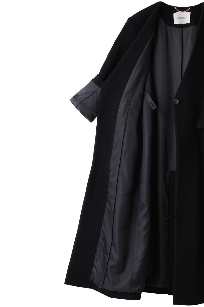 【ミディウミソリッド/MIDIUMISOLID】のノーカラーロングコート 人気、トレンドファッション・服の通販 founy(ファニー) ファッション Fashion レディースファッション Fashion for Women アウター Coat / Outerwear Collection コート・ロングコート・ピーコート Long Coats, Peacoats & More シェイプ Shape, Slim Fit シンプル Simple, Minimal ロング Long, Long-Length エレガント 上品 Elegant other-7|ID: prp329100004814709 ipo3291000000034969711