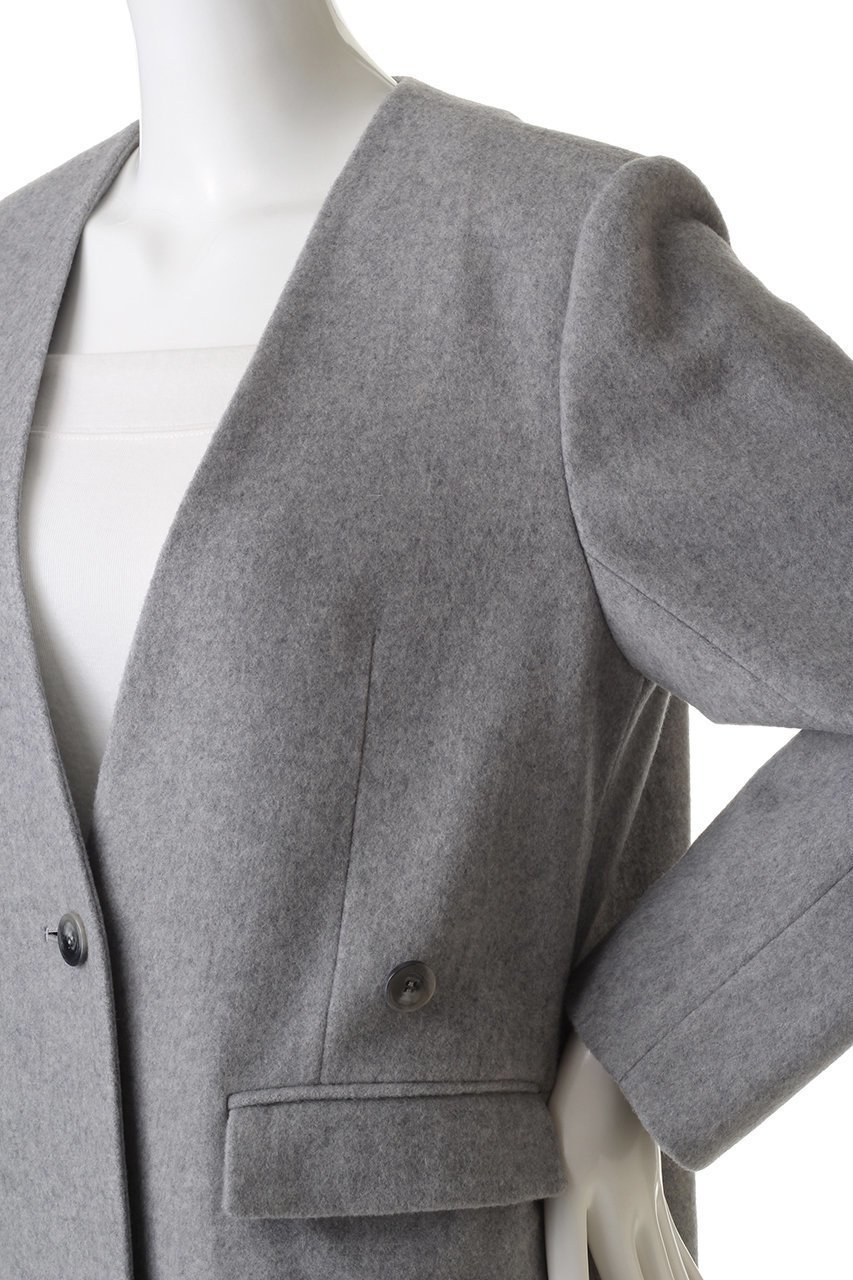 【ミディウミソリッド/MIDIUMISOLID】のno collar long coat/ロングコート 人気、トレンドファッション・服の通販 founy(ファニー) 　ファッション　Fashion　レディースファッション　Fashion for Women　アウター　Coat / Outerwear Collection　コート・ロングコート・ピーコート　Long Coats, Peacoats & More　インナー　Innerwear　ビジネス 仕事 通勤　Business / Work / Commuting　ロング　Long, Long-Length　エレガント 上品　Elegant　other-5|ID: prp329100004814710 ipo3291000000034969719