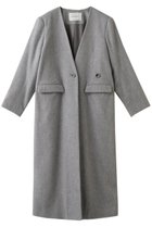 【ミディウミソリッド/MIDIUMISOLID】のno collar long coat/ロングコート ライトグレー|ID: prp329100004814710 ipo3291000000035510941