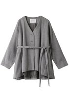 【ミディウミソリッド/MIDIUMISOLID】のA line flared short coat コート ライトグレー|ID: prp329100004814711 ipo3291000000034969725