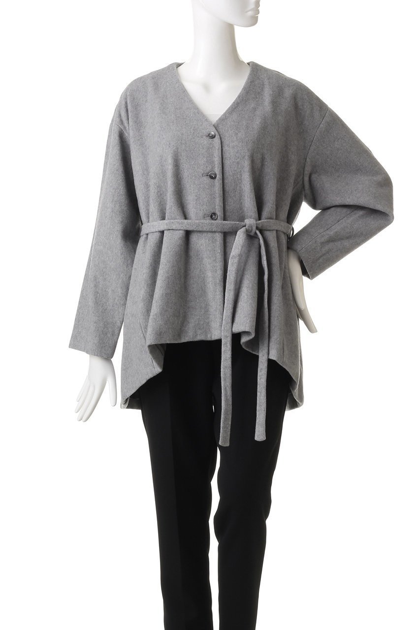 【ミディウミソリッド/MIDIUMISOLID】のA line flared short coat コート 人気、トレンドファッション・服の通販 founy(ファニー) 　ファッション　Fashion　レディースファッション　Fashion for Women　アウター　Coat / Outerwear Collection　コート・ロングコート・ピーコート　Long Coats, Peacoats & More　ショート　Short, Short Length　リボン　Ribbon, Bow　other-2|ID: prp329100004814711 ipo3291000000035426755