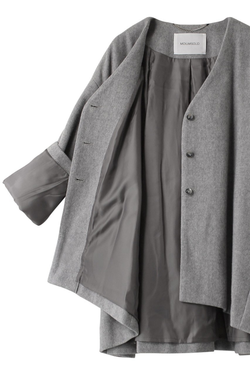 【ミディウミソリッド/MIDIUMISOLID】のA line flared short coat コート 人気、トレンドファッション・服の通販 founy(ファニー) 　ファッション　Fashion　レディースファッション　Fashion for Women　アウター　Coat / Outerwear Collection　コート・ロングコート・ピーコート　Long Coats, Peacoats & More　ショート　Short, Short Length　リボン　Ribbon, Bow　other-6|ID: prp329100004814711 ipo3291000000035426764