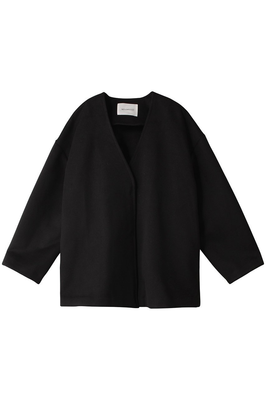 【ミディウミソリッド/MIDIUMISOLID】のC/D like coat コート インテリア・キッズ・メンズ・レディースファッション・服の通販 founy(ファニー) 　ファッション　Fashion　レディースファッション　Fashion for Women　アウター　Coat / Outerwear Collection　コート・ロングコート・ピーコート　Long Coats, Peacoats & More　カーディガン　Cardigan, Knitwear　ショート　Short, Short Length　シンプル　Simple, Minimal　black|ID: prp329100004814714 ipo3291000000034969750