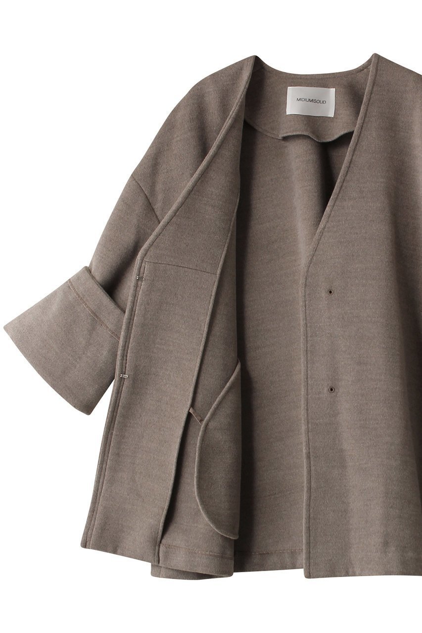 【ミディウミソリッド/MIDIUMISOLID】のC/D like coat コート 人気、トレンドファッション・服の通販 founy(ファニー) 　ファッション　Fashion　レディースファッション　Fashion for Women　アウター　Coat / Outerwear Collection　コート・ロングコート・ピーコート　Long Coats, Peacoats & More　カーディガン　Cardigan, Knitwear　ショート　Short, Short Length　シンプル　Simple, Minimal　other-6|ID: prp329100004814714 ipo3291000000035361190