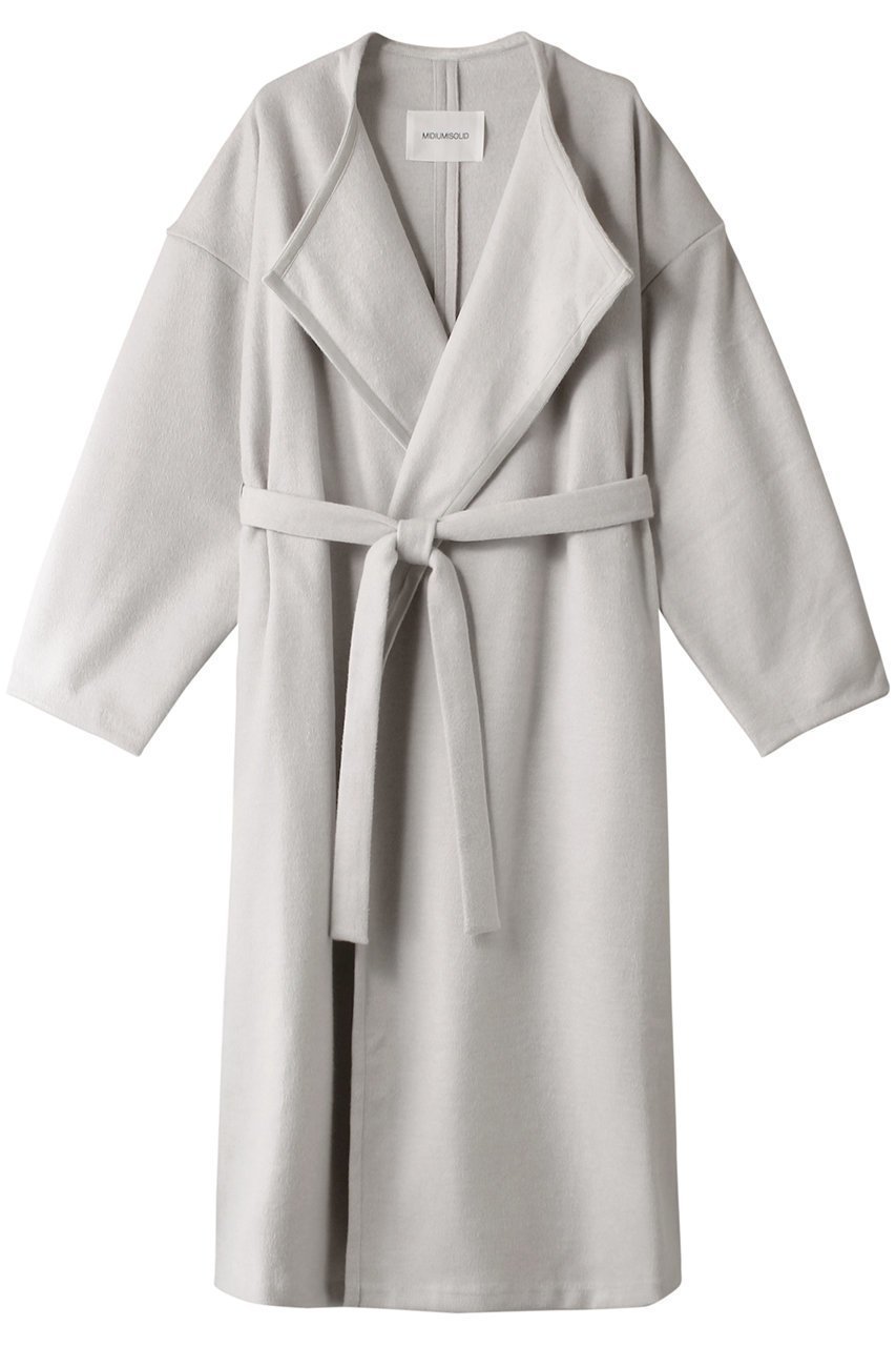 【ミディウミソリッド/MIDIUMISOLID】のベルト付きlong drape コート インテリア・キッズ・メンズ・レディースファッション・服の通販 founy(ファニー) 　ファッション　Fashion　レディースファッション　Fashion for Women　アウター　Coat / Outerwear Collection　コート・ロングコート・ピーコート　Long Coats, Peacoats & More　ベルト&ウエストマーク　Belts & Waist Accessories　ロング　Long, Long-Length　秋　Autumn　ライトグレー|ID: prp329100004814715 ipo3291000000034969759