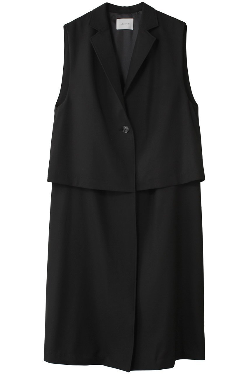 【ミディウミソリッド/MIDIUMISOLID】のlayered long gilet.M ジレ インテリア・キッズ・メンズ・レディースファッション・服の通販 founy(ファニー) 　ファッション　Fashion　レディースファッション　Fashion for Women　アウター　Coat / Outerwear Collection　レディースジャケット・軽アウター　Jackets　オケージョン　Occasion Wear　ジャケット　Jacket, Outerwear　ベスト　Vest, Waistcoat　マキシ　Maxi, Full Length　マニッシュ　Mannish, Boyish　ロング　Long, Long-Length　エレガント 上品　Elegant　black|ID: prp329100004814717 ipo3291000000034969913