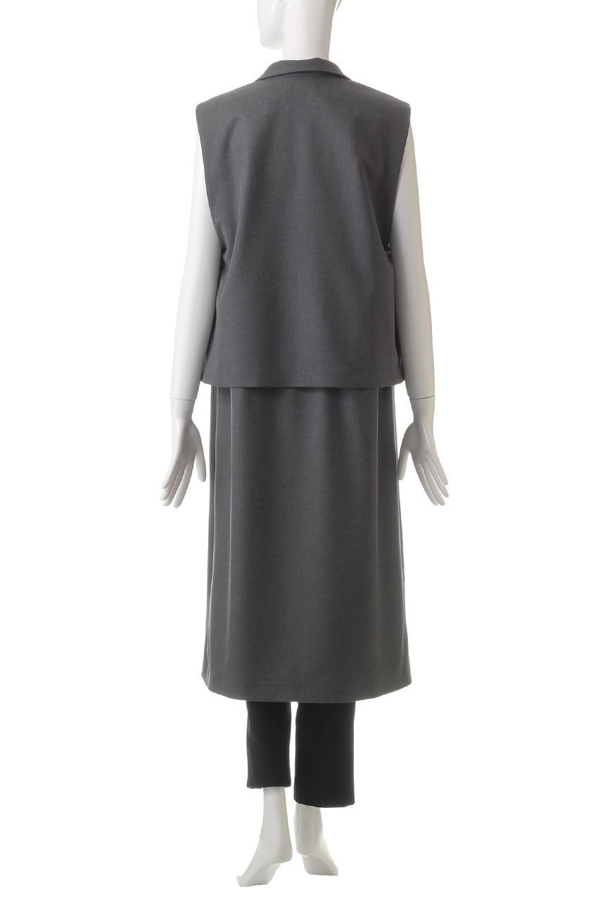 【ミディウミソリッド/MIDIUMISOLID】のlayered long gilet.M ジレ 人気、トレンドファッション・服の通販 founy(ファニー) 　ファッション　Fashion　レディースファッション　Fashion for Women　アウター　Coat / Outerwear Collection　レディースジャケット・軽アウター　Jackets　オケージョン　Occasion Wear　ジャケット　Jacket, Outerwear　ベスト　Vest, Waistcoat　マキシ　Maxi, Full Length　マニッシュ　Mannish, Boyish　ロング　Long, Long-Length　エレガント 上品　Elegant　other-4|ID: prp329100004814717 ipo3291000000034969916