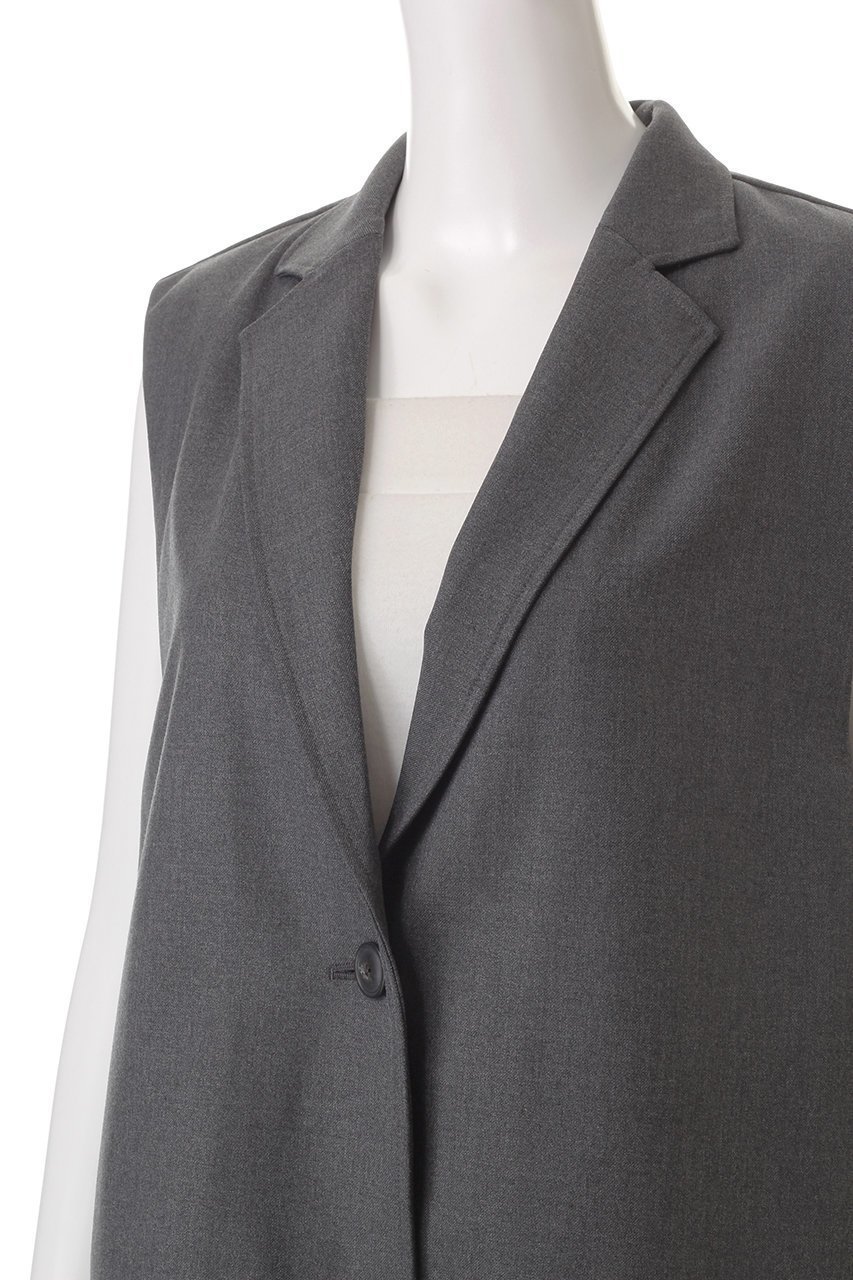 【ミディウミソリッド/MIDIUMISOLID】のlayered long gilet.M ジレ 人気、トレンドファッション・服の通販 founy(ファニー) 　ファッション　Fashion　レディースファッション　Fashion for Women　アウター　Coat / Outerwear Collection　レディースジャケット・軽アウター　Jackets　オケージョン　Occasion Wear　ジャケット　Jacket, Outerwear　ベスト　Vest, Waistcoat　マキシ　Maxi, Full Length　マニッシュ　Mannish, Boyish　ロング　Long, Long-Length　エレガント 上品　Elegant　other-5|ID: prp329100004814717 ipo3291000000034969917