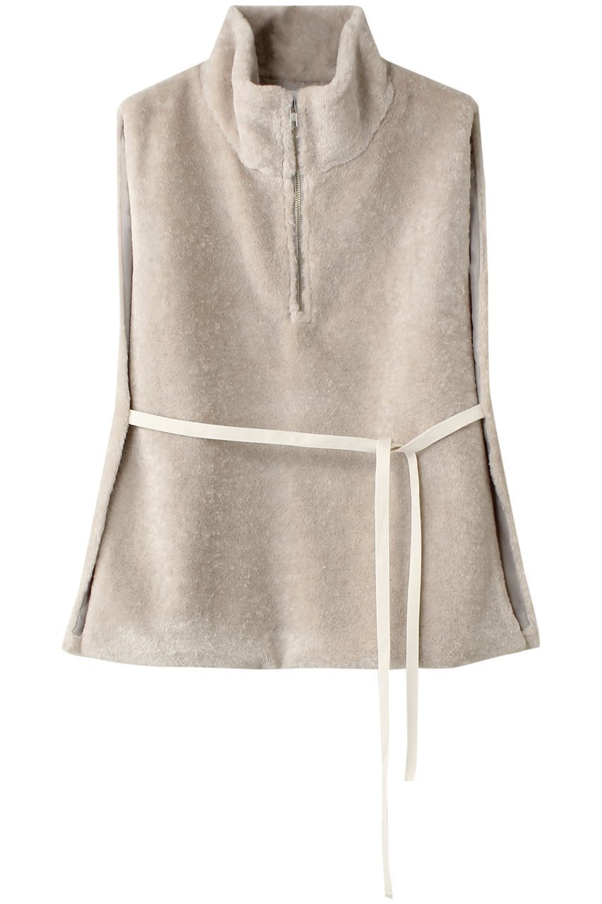【ミディウミソリッド/MIDIUMISOLID】のhaif zip boa vest ベスト インテリア・キッズ・メンズ・レディースファッション・服の通販 founy(ファニー) 　ファッション　Fashion　レディースファッション　Fashion for Women　アウター　Coat / Outerwear Collection　レディースジャケット・軽アウター　Jackets　ジップ　Zip, Zipper　ジャケット　Jacket, Outerwear　ハイネック　High Neck, Mock Neck　ベスト　Vest, Waistcoat　リボン　Ribbon, Bow　gray|ID: prp329100004814718 ipo3291000000034969930