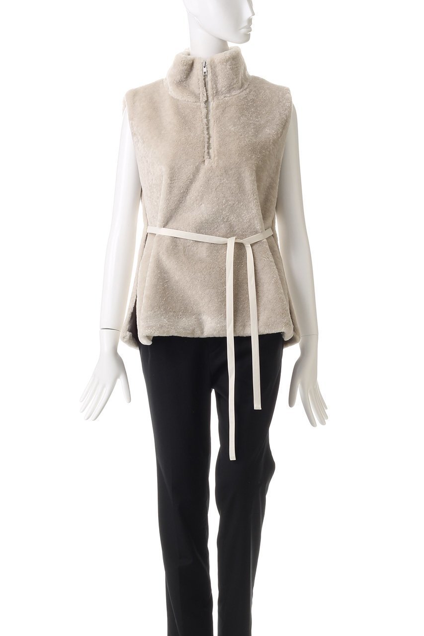 【ミディウミソリッド/MIDIUMISOLID】のhaif zip boa vest ベスト 人気、トレンドファッション・服の通販 founy(ファニー) 　ファッション　Fashion　レディースファッション　Fashion for Women　アウター　Coat / Outerwear Collection　レディースジャケット・軽アウター　Jackets　ジップ　Zip, Zipper　ジャケット　Jacket, Outerwear　ハイネック　High Neck, Mock Neck　ベスト　Vest, Waistcoat　リボン　Ribbon, Bow　other-2|ID: prp329100004814718 ipo3291000000035696439