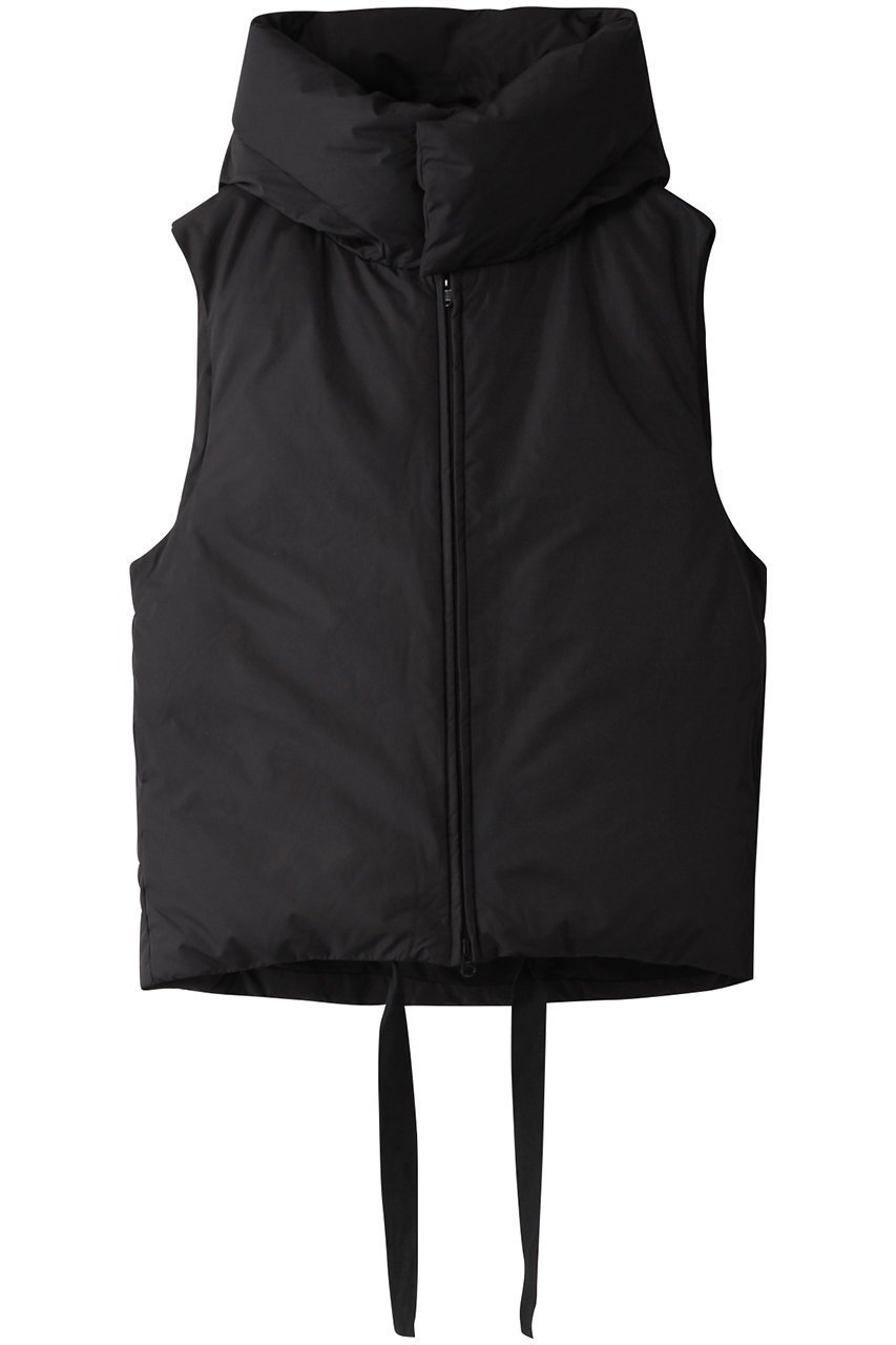 【ミディウミソリッド/MIDIUMISOLID】のhooded down vest/ダウンベスト インテリア・キッズ・メンズ・レディースファッション・服の通販 founy(ファニー) 　ファッション　Fashion　レディースファッション　Fashion for Women　アウター　Coat / Outerwear Collection　レディースジャケット・軽アウター　Jackets　インナー　Innerwear　ジャケット　Jacket, Outerwear　ダウン　Down, Puffer　フォルム　Silhouette, Form　ベスト　Vest, Waistcoat　ボトム　Bottoms, Lower Wear　ブラック|ID: prp329100004814720 ipo3291000000035883144